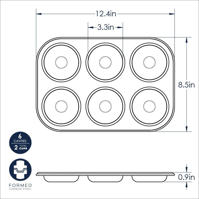 Nordic Ware 30042 6 Cavity Donut Pan