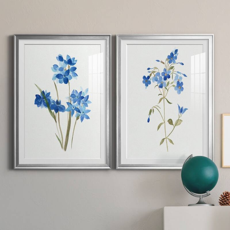 Blue Blossom Botanical I Premium Framed Print - Ready to Hang