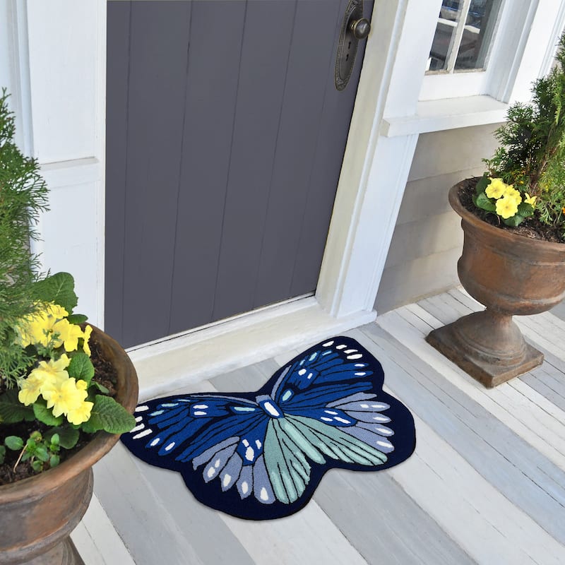 Liora Manne Frontporch Monarch Indoor/Outdoor Rug - 1'8" x 2'10" Shaped