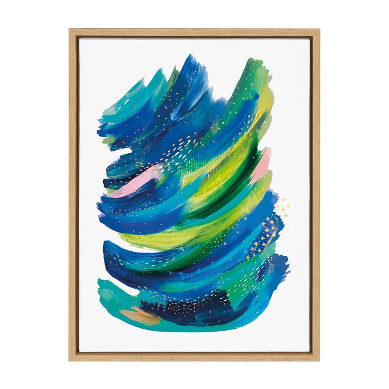 Kate and Laurel Sylvie Bright Abstract 2 Framed Canvas by Jessi Raulet of Ettavee