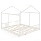 preview thumbnail 10 of 8, Gymax Double Floor Bed w/ Safety Guardrails No Box Spring Needed for