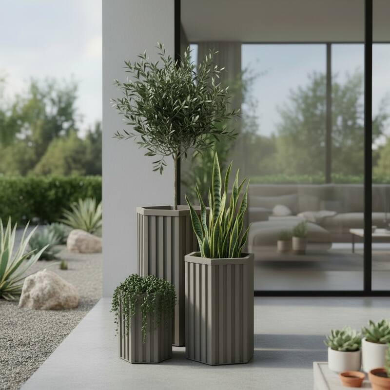 Hexagon Column Planter