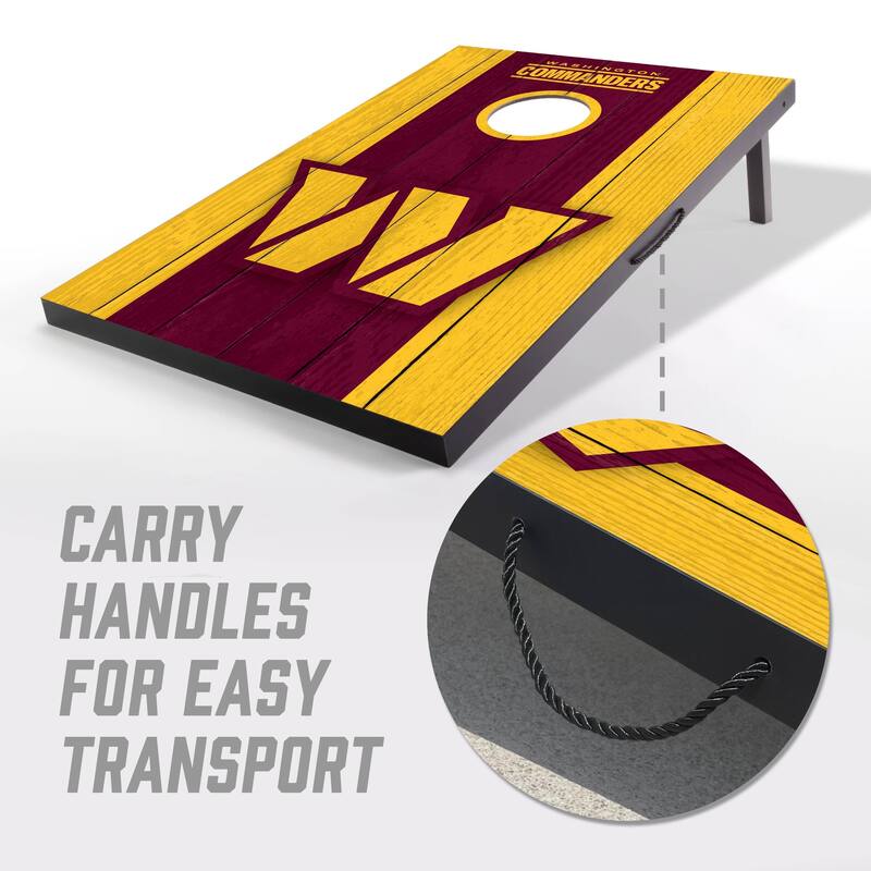 Washington Commanders NFL Compact 2x3 Tailgate Cornhole Board Set