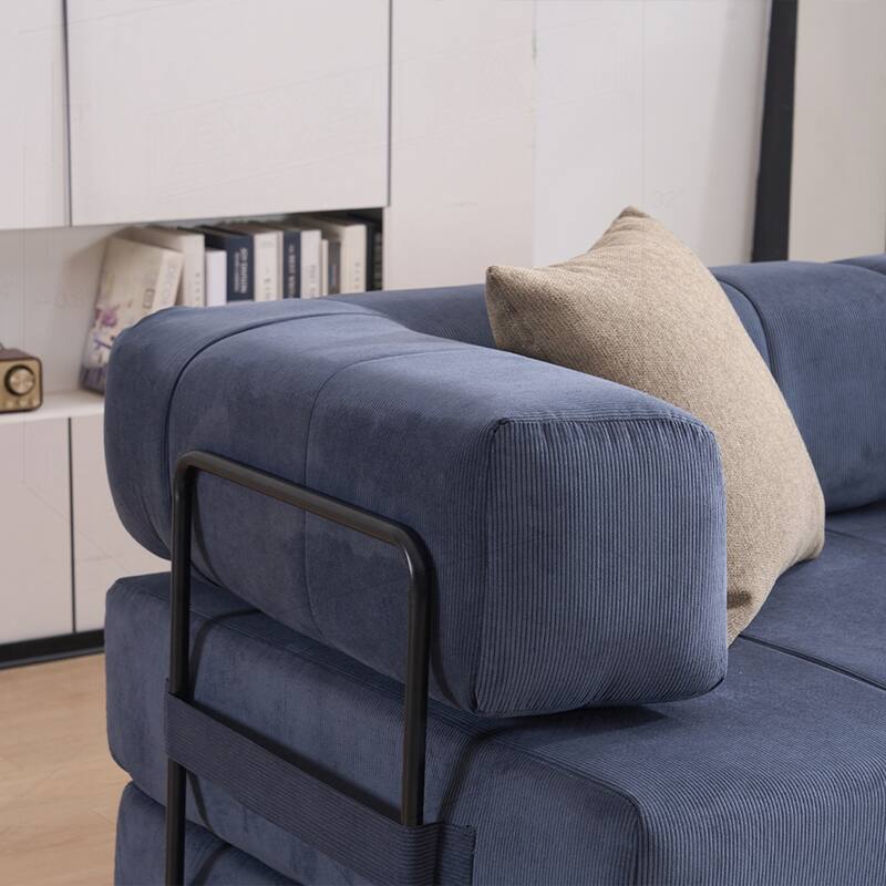 Versatile Convertible Sofa Bed with Plush Pillows for Any Living Space