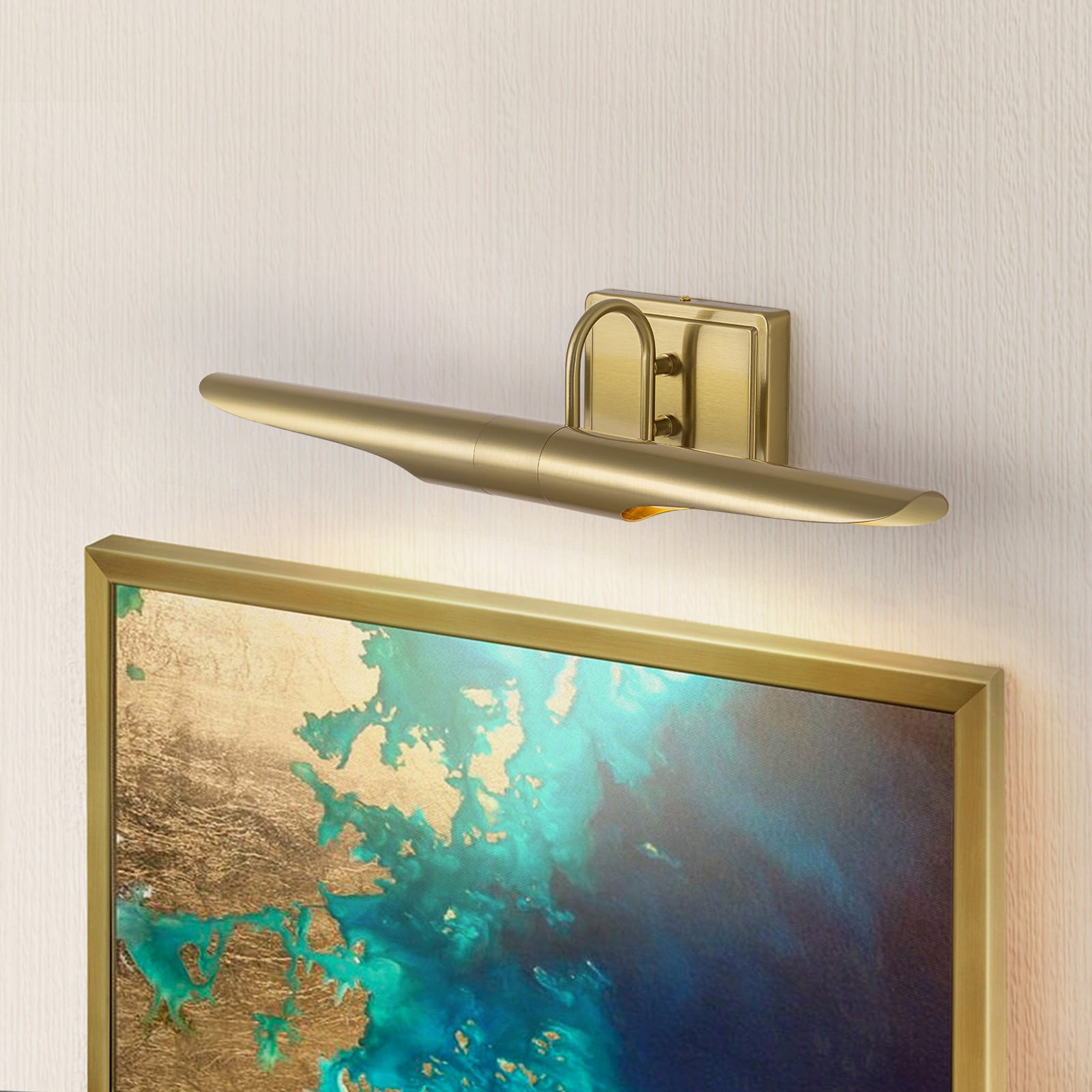 Modern Glam 2-4 Lights Rotatable 2 Ways Gold Linear Picture Light