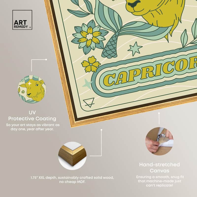 Capricorn Stars Card Canvas by Art Remedy