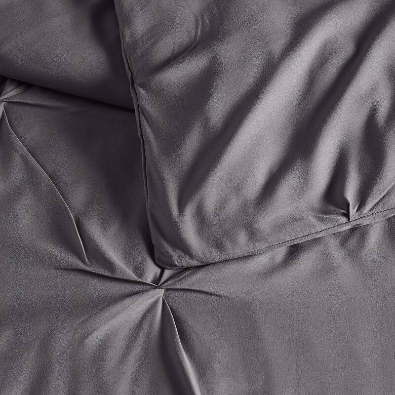 Truly Soft Pinch Pleat Solid 3 Piece Duvet Set
