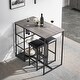 preview thumbnail 11 of 12, VECELO 3-Pieces Counter Dining Table Set with 2 Stools