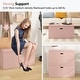 preview thumbnail 9 of 48, 15" Tall Foldable Storage Ottoman Lift-Top Lid & Carry Handle Multi Functional Footrest Shoe Bench Coffee Table for Living Room