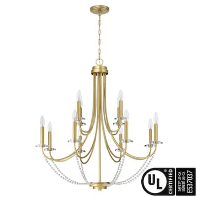 Acroma 12 Lights Dimmable Modern Gold Chandelier - N/A