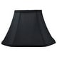 preview thumbnail 7 of 6, Silk Square Cut Lampshade, 6" Top, 12" Bottom, 8" Height Black