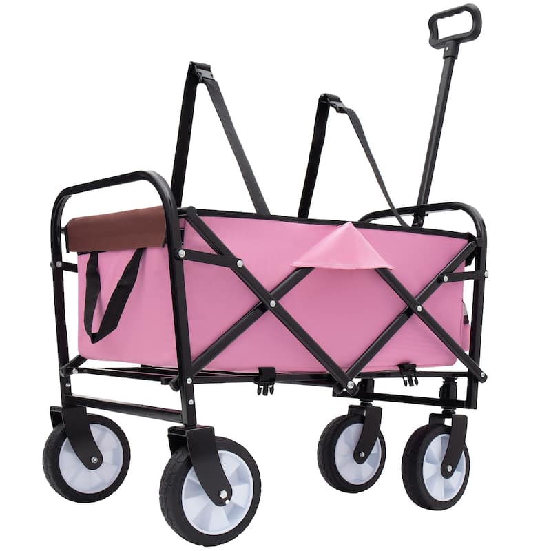 225 lb Collapsible Wagon Cart with Strapping System