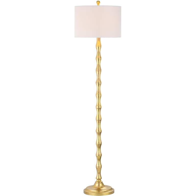 SAFAVIEH Lighting Brandie 64-inch Antiqued Gold Floor Lamp - 15"x15"x63.5" - Antique Gold - 15Wx15Dx64H