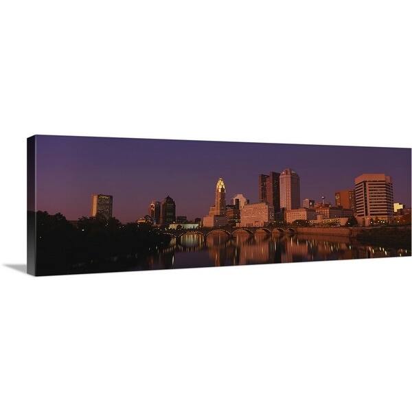Shop Black Friday Deals On Buildings At The Waterfront Columbus Ohio Canvas Wall Art Overstock 16886936