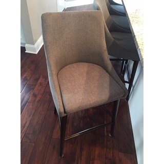 Sasha Espresso Barrel Back Counter Stools (Set of 2) iNSPIRE Q Modern