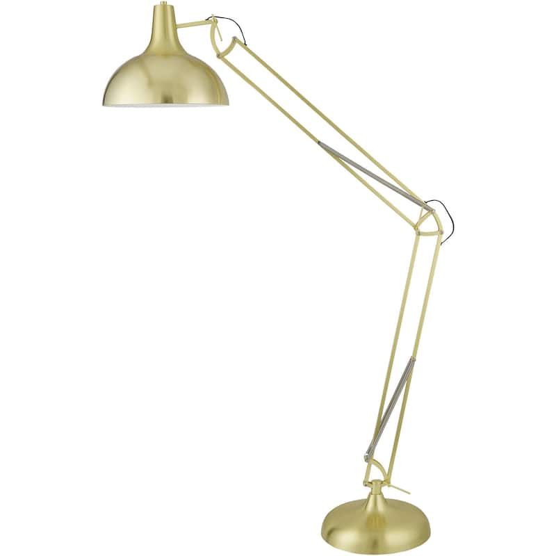 Livabliss Livigno Rustic Accent Floor Lamp - 70"H x 15"W x 35"D - Metallic - Brass