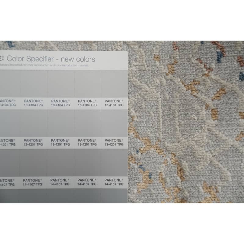 Machine Made Oriental Polyester Carpet Modern Geometric Greys & Charcoal Modern Area Rug - 7' 5'' X 5' 2''