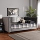 preview thumbnail 2 of 27, Oksana Light Grey Velvet with Goldtone Legs Daybed