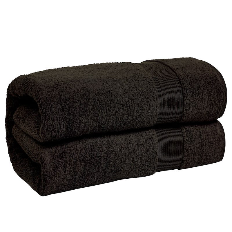 Fabstyles Oversized Premium Bath Sheet 40 by 80 Inches - 40x80 - Chocolate