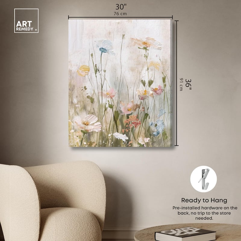 Floral Luster Canvas by Art Remedy, Gallery Wrapped