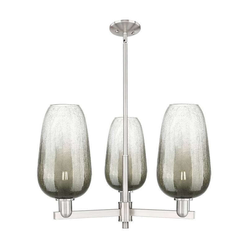 Innovations Lighting Downtown Urban - Brookhaven Flute - 3 Light 18" Stem Hung Chandelier