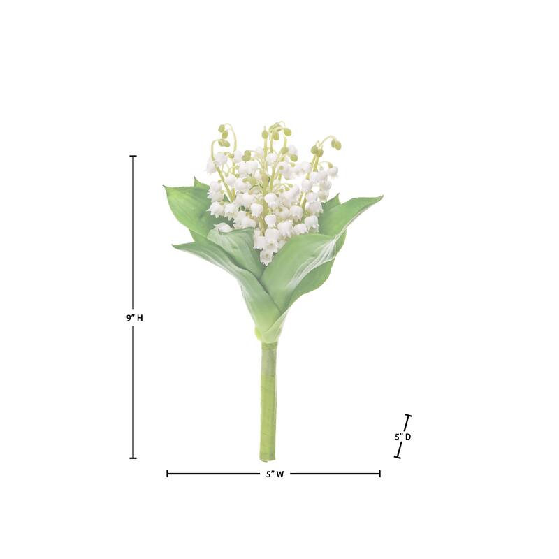 9" Pu Lily Of The Valley Bush