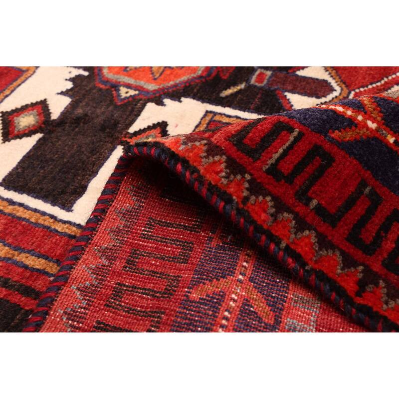 ECARPETGALLERY Hand-knotted Melis Vintage Red Wool Rug - 5'1 x 7'4