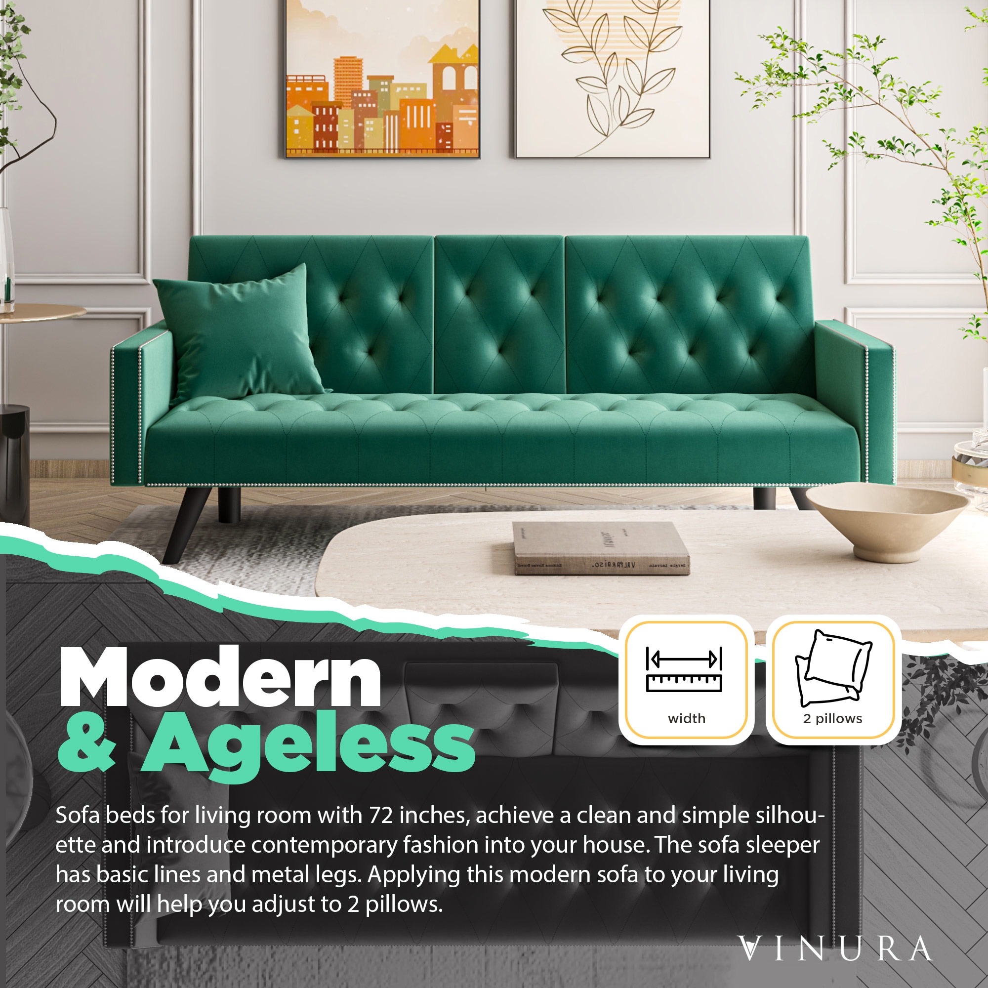 72 inch pull out sofa sale