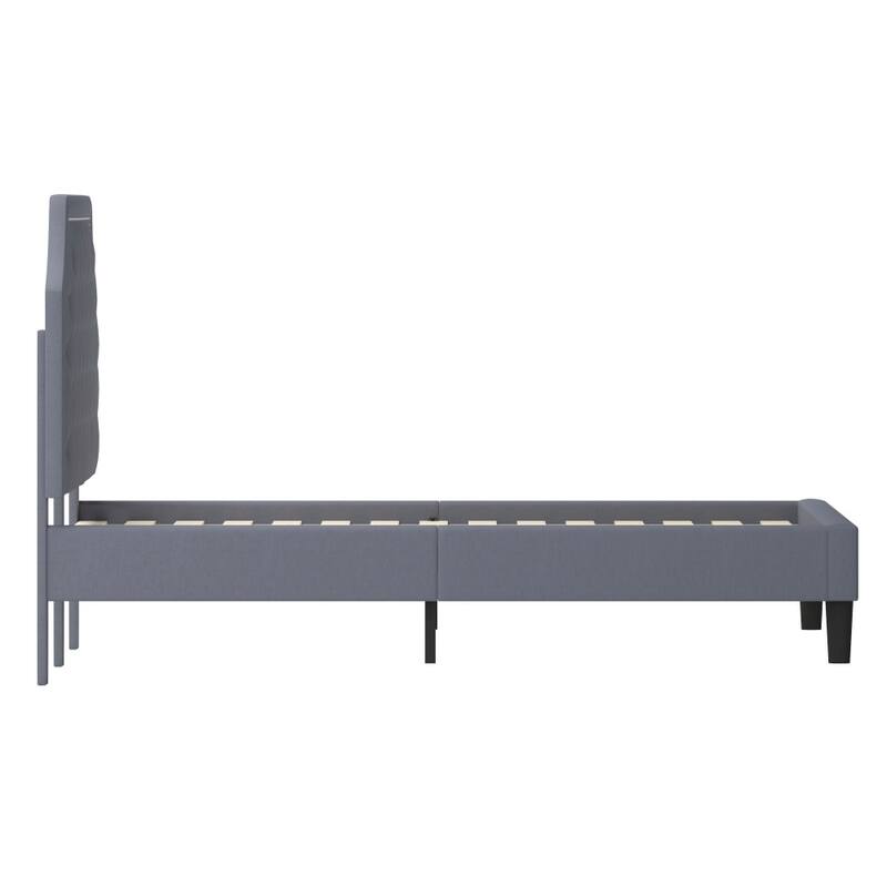 Arched Tufted Upholstered Platform Bed