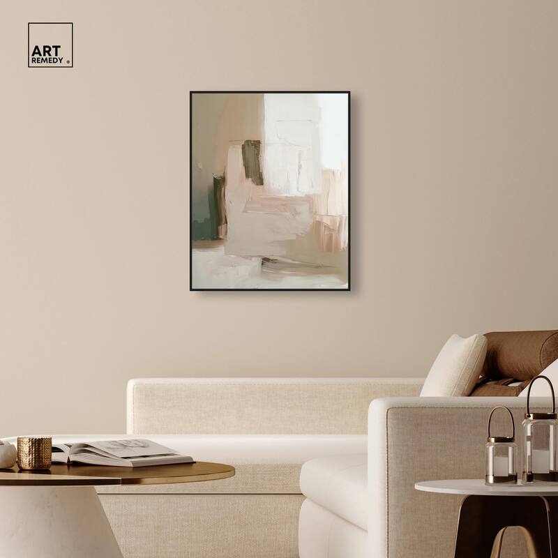 Calm in Texture Canvas by Art Remedy