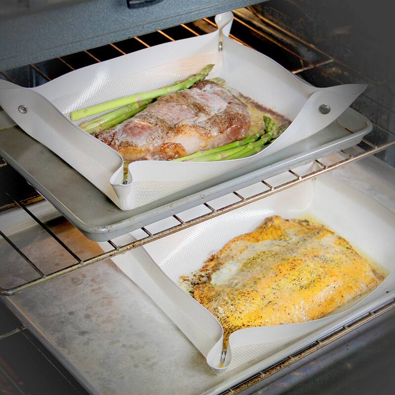 Grand Fusion Leakproof Silicone Non-stick Baking Mat 2 Pack Set