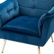 preview thumbnail 7 of 89, HULALA HOME 1ida Modern Velvet Tufted Accent Armchair with Gold Metal Legs