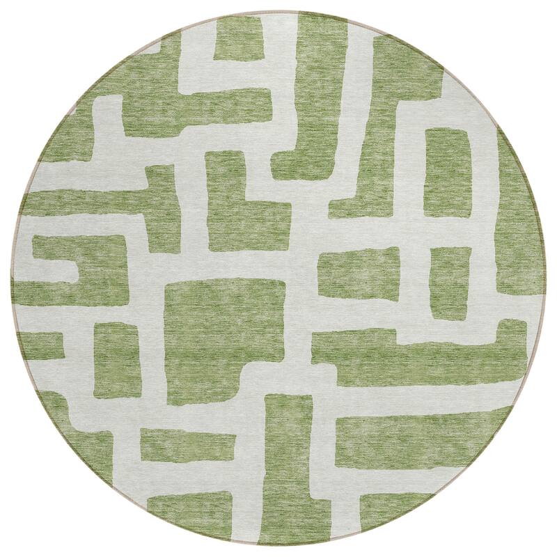 Machine Washable Indoor/ Outdoor Chantille Contemporary Geo Rug