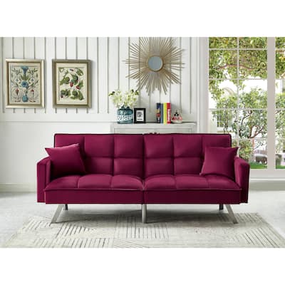 Comfortable Velvet Sleeper Sofa Bed by Legend Furniture