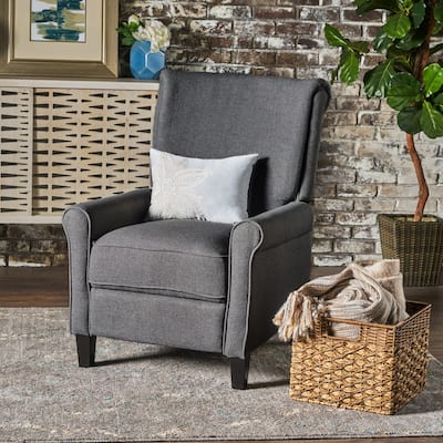 Recliner Chair for Small Spaces, Upholstered Manual Recliner with Armrests, Fabric Single Sofa Chair for Living Room