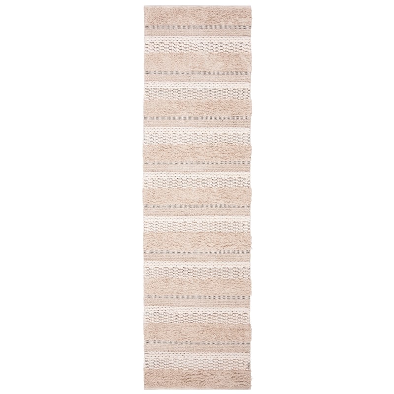 SAFAVIEH Handmade Natura Ingiridur Stripe Cotton Rug