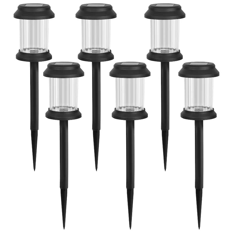 Solar Powered Integrated LED Garden pathway Light Pack(Set of 6) - N/A