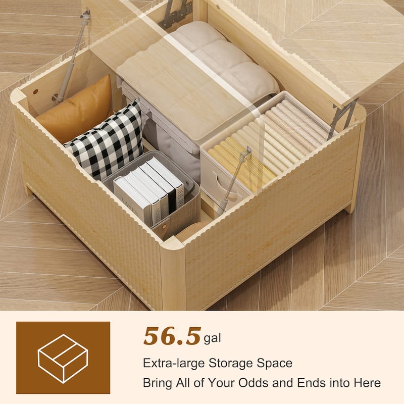 Squre Coffee Table with Large Capacity Storage