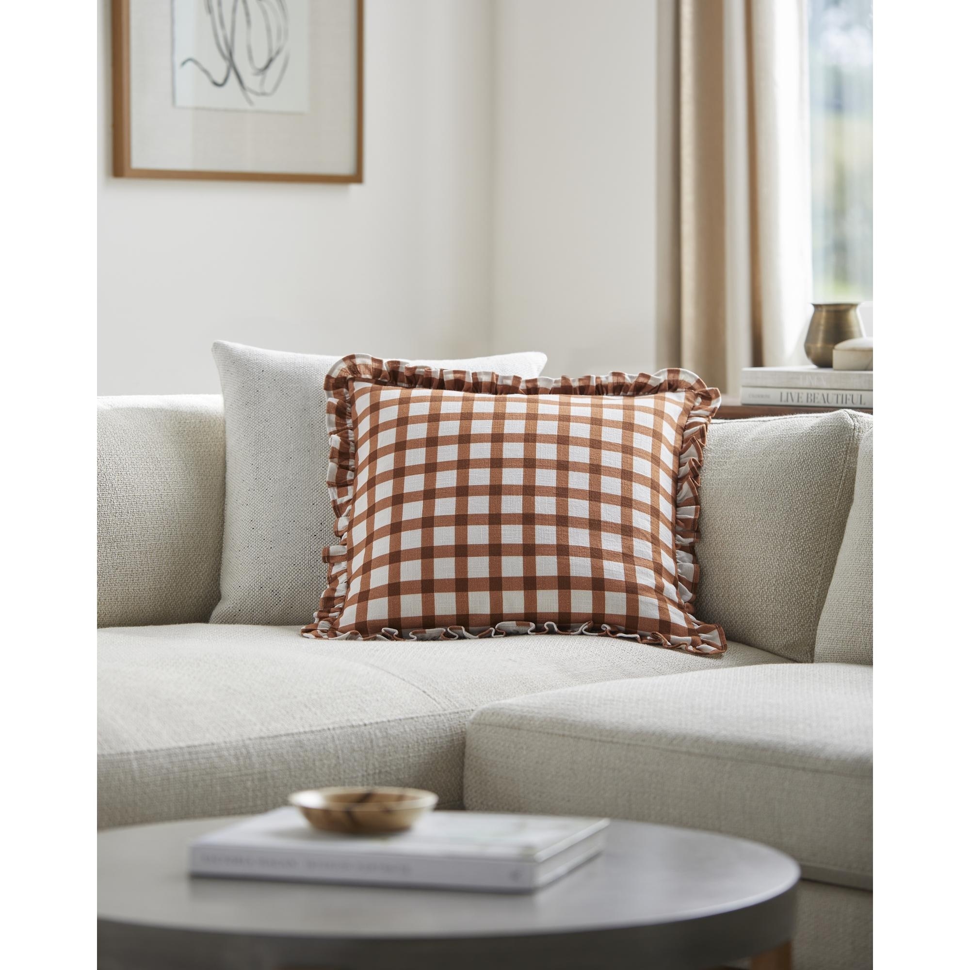 Plaid accent pillows outlet