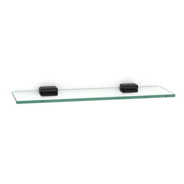 Shop Alno A6550 18 Cube 18 Wide Glass Shelf With Brass Mounting Brackets Overstock 25771370