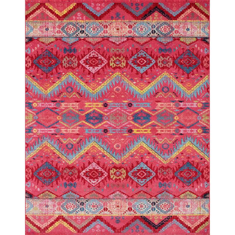 Noori Rug Sapphire Gearldine Distressed Boho Pattern Area Rug