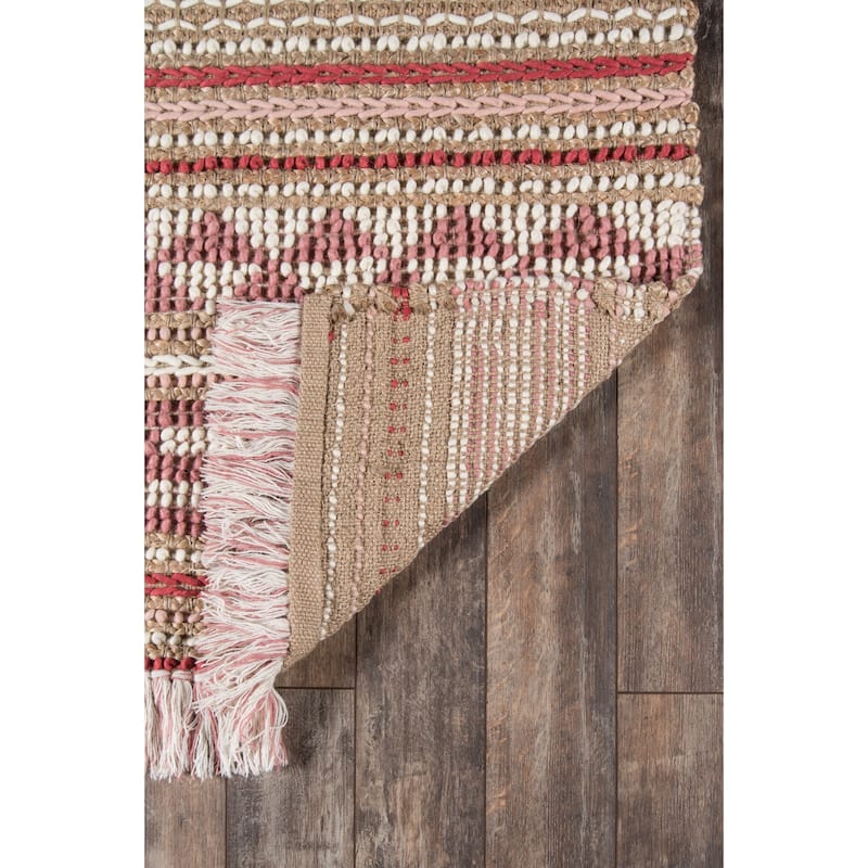 Momeni Esme Wool and Cotton Hand Made Pink Area Rug
