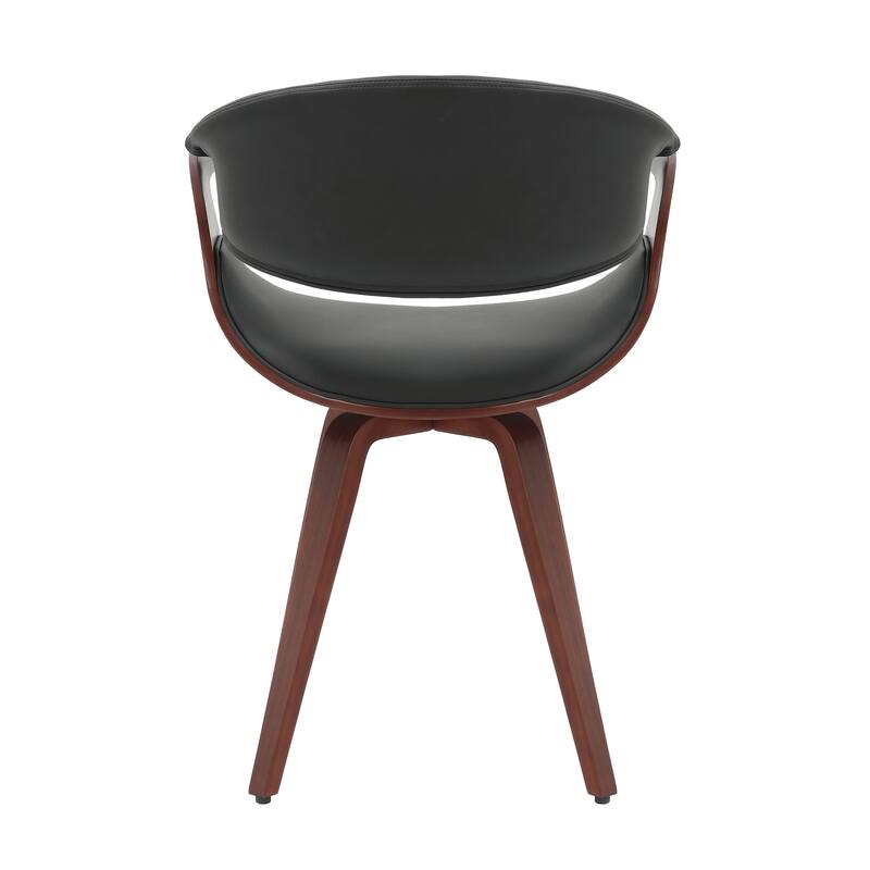 Porthos Home Drew Faux Leather Mid Century Dining Chair with Wooden Legs