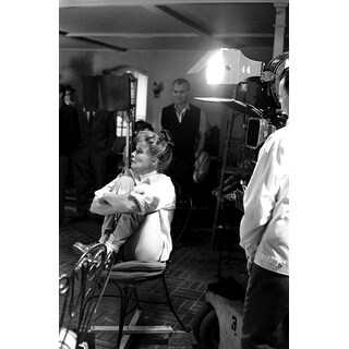 Katharine Hepburn behind the scenes of Guss Whos Coming to Dinner Photo