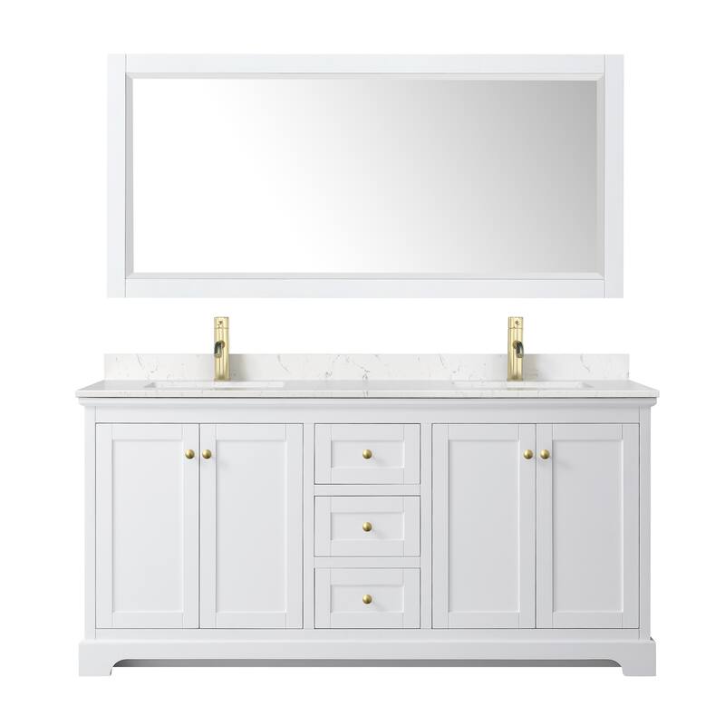 Avery 72 Inch Double Vanity, Cultured Marble Top