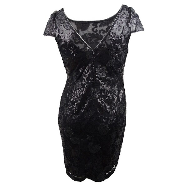 calvin klein black short sleeve dress
