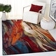 preview thumbnail 5 of 47, SAFAVIEH Glacier Bree Modern Abstract Area Rug 2'3" x 4' - Red/Green - Rectangle