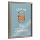 preview thumbnail 4 of 5, Kate and Laurel Blake Call Me Old Fashioned Blue Framed Printed Glass