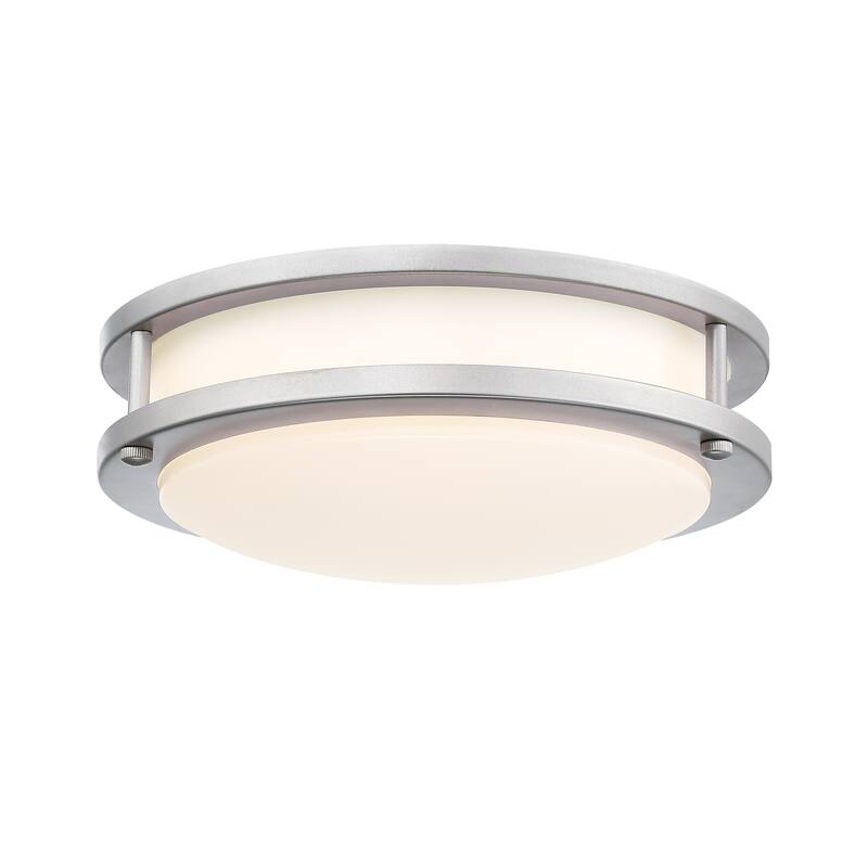 33-in Oval Brushed Nickle or Matte Black Finsh Led Flush Mount Light