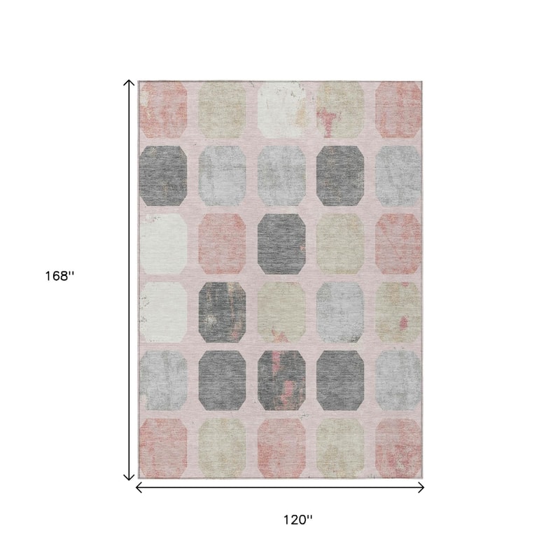 HomeRoots Geometric Transitional Rectangle Outdoor Rug